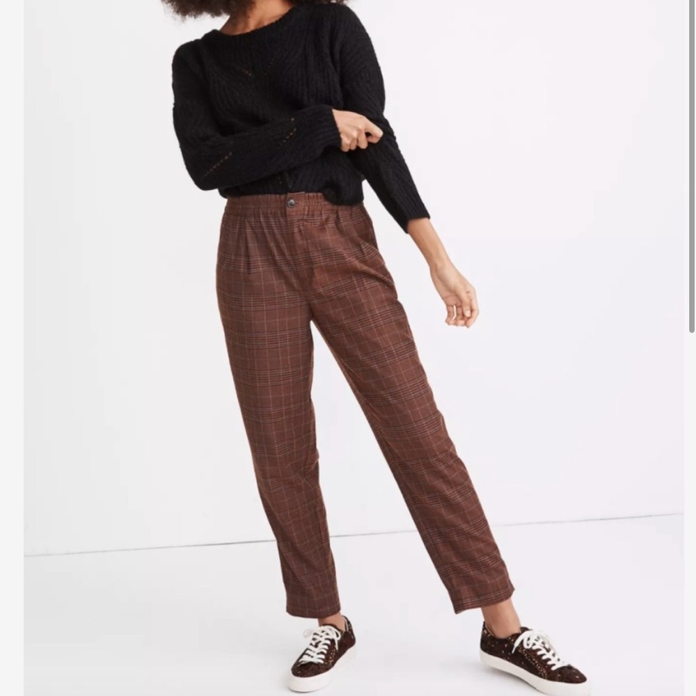 Madewell plaid flannel track trouser. Size Medium.